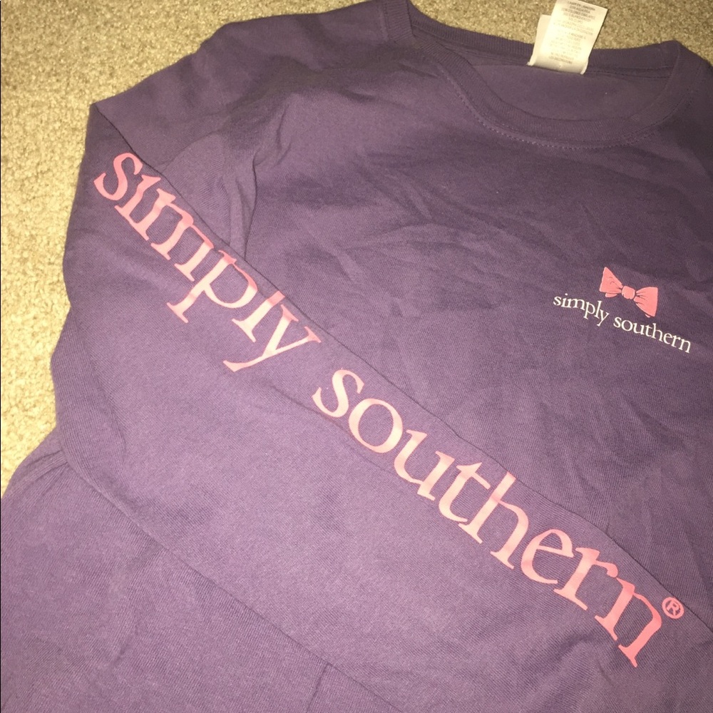 light purple long sleeve simply southern shirt